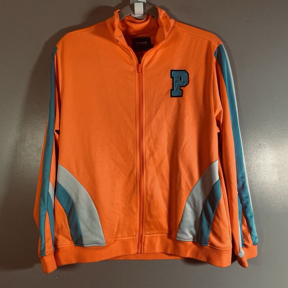 Pink Dolphin Orange Paradise Graphic Track Jacket Men XL Casual Athleisure